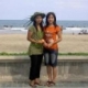 with my cousin sis at chaung thar beach