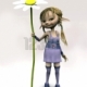 happy flower girl